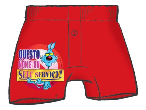 Boxer rosso Lupo Alberto - Questo non è un self service