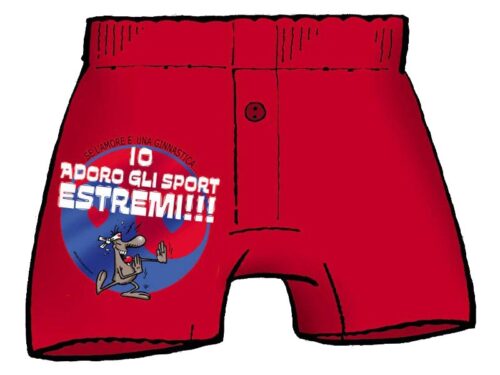 Boxer rosso Lupo Alberto - Io adoro gli sport estremi
