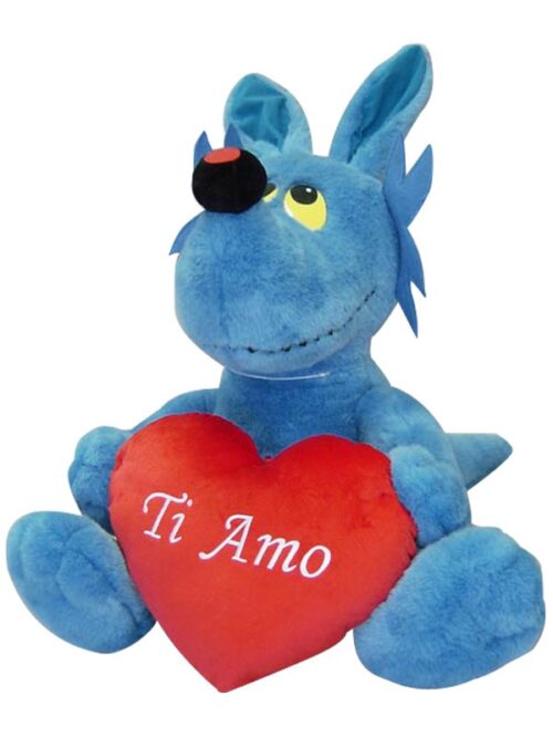 Peluche Lupo Alberto con cuore - Ti amo