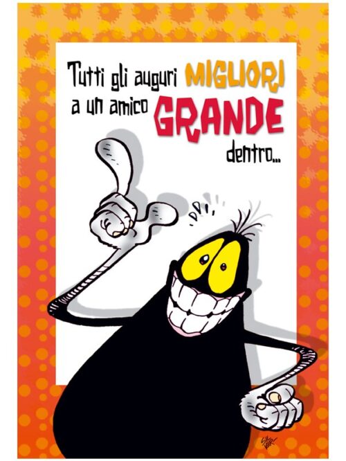 Biglietto di auguri Cattivik - "Tutti gli auguri migliori"