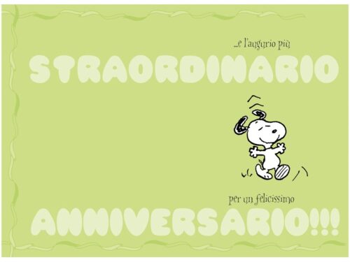 Biglietto di auguri Peanuts anniversario - "Cupido ci ha visto bene"