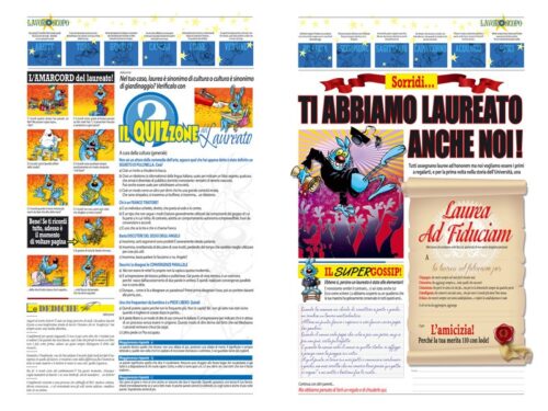 Biglietto giornale Lupo Alberto laurea - "Numero unico"