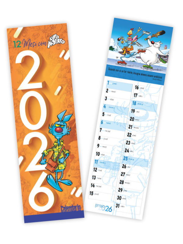Calendario Lupo Alberto striscia 2026