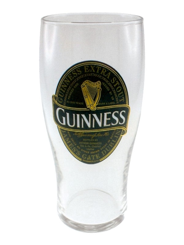 Bicchiere pinta Guinness logo black