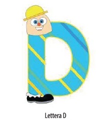 Letterina Sweet Honey in legno "D"