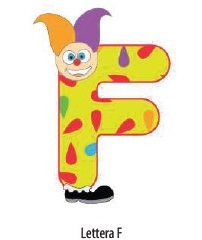 Letterina Sweet Honey in legno "F"