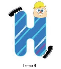 Letterina Sweet Honey in legno "H"