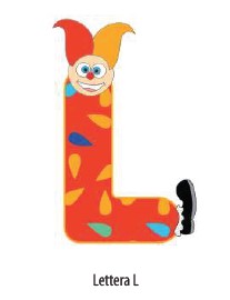 Letterina Sweet Honey in legno "L"