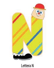 Letterina Sweet Honey in legno "N"