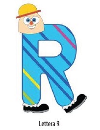 Letterina Sweet Honey in legno "R"