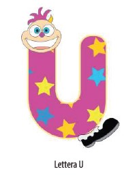 Letterina Sweet Honey in legno "U"