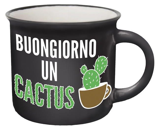 Tazzina da caffè "Buongiorno un cactus"
