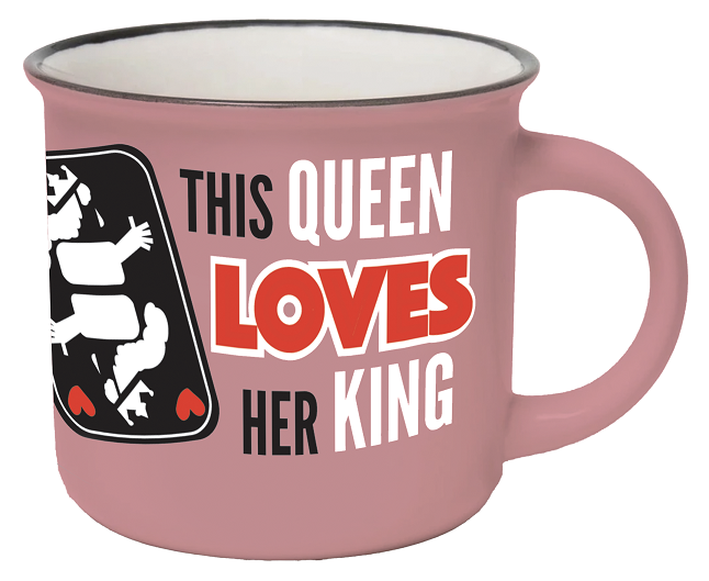 Tazzina da caffè "This Queen loves her King"