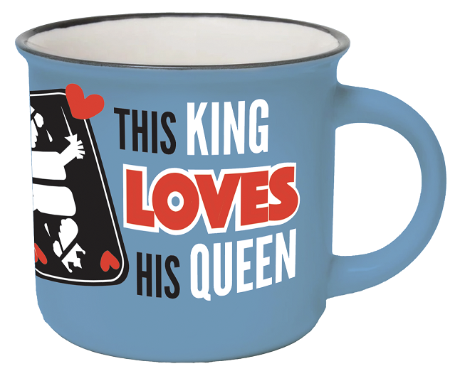 Tazzina da caffè "This king loves his Queen"