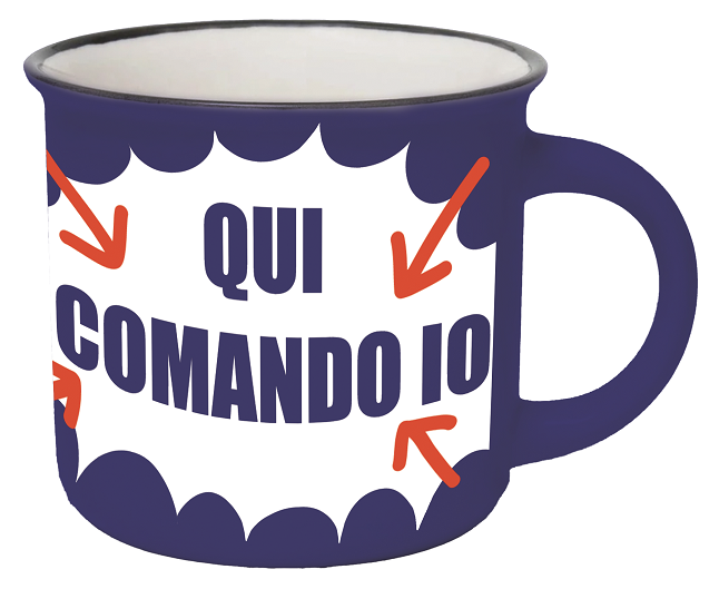 Tazzina da caffè "Qui comando io"
