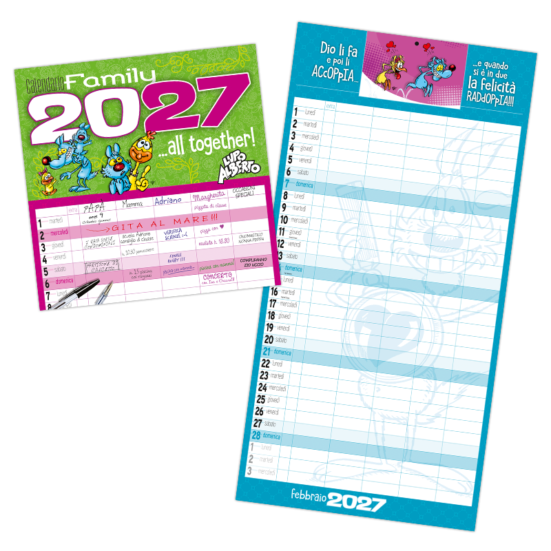 Calendario Lupo Alberto 2027 "Family"