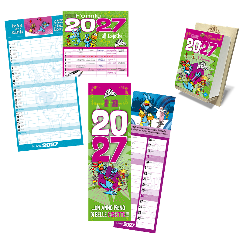 Set 3 calendari Lupo Alberto 2027